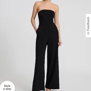 Express Black Strapless Romper
